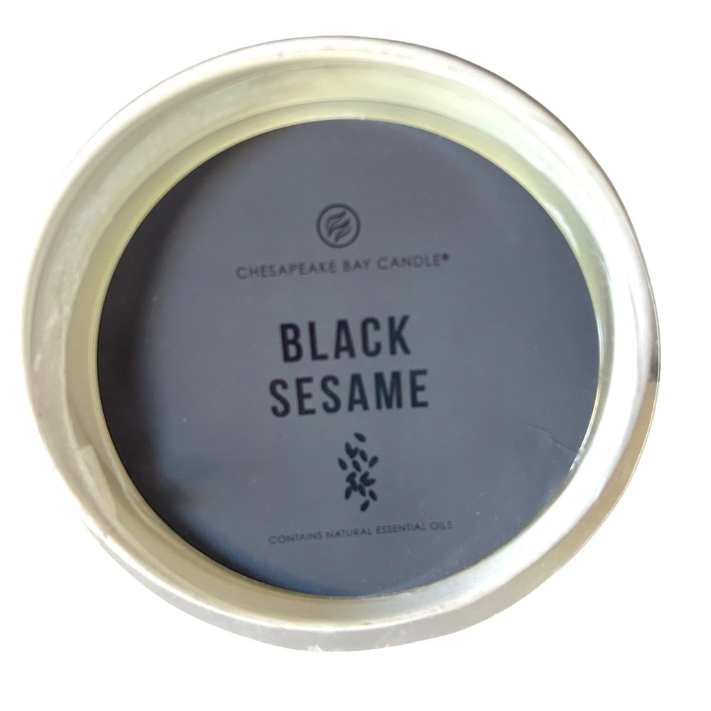 Chesapeake Bay Black Sesame 3 Wick Candle NWT